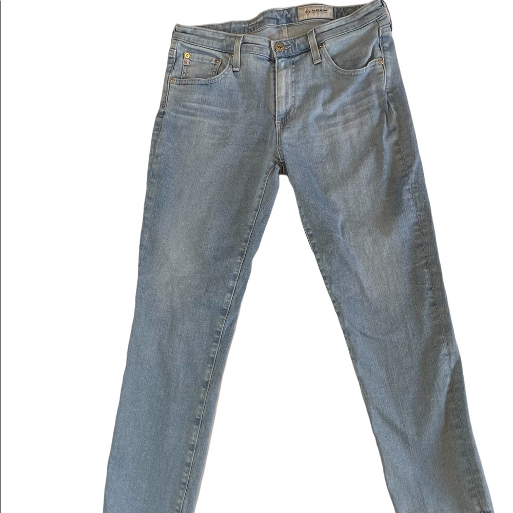 AG The Prima Crop Cigarette Leg Jeans Light Wash Sz 29